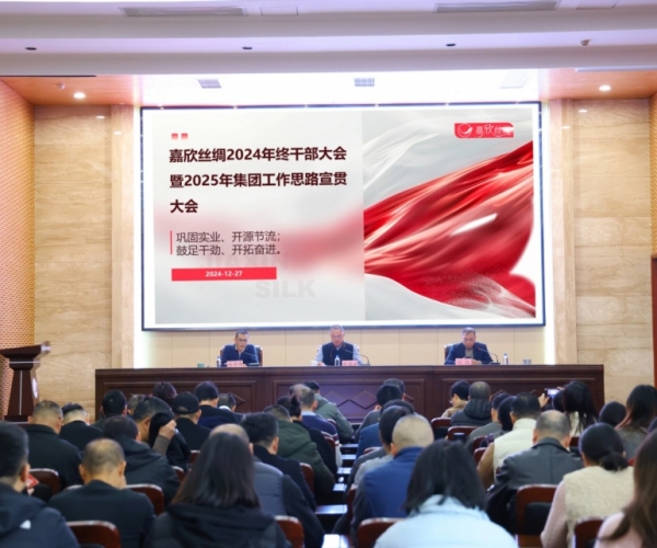 J9直营集团丝绸召开年终干部大会暨 2025 年工作思路宣贯大会